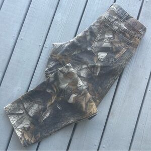 Y2K Wrangler Realtree Hardwoods Camouflage Double Knee Pants 38x30 Outdoor Hunt